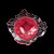 Photo: Colored Glass - E Oyster Plate Red